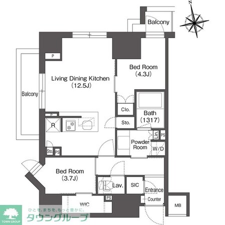 コンフォリア東上野の物件間取画像